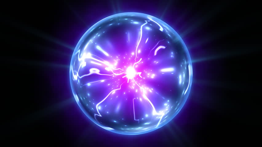 Plasma ball in blue and purple colors looped. HD 1080.