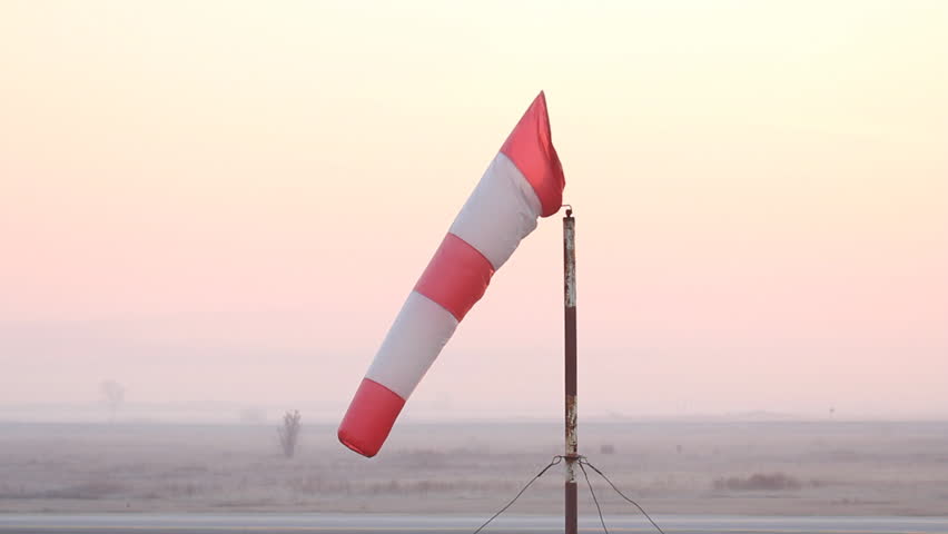 Aviation sock swaying in the wind