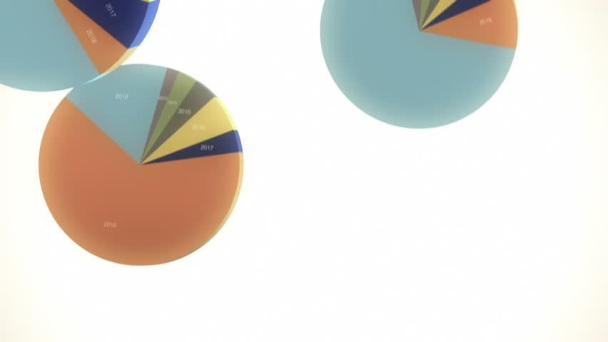 Falling, Bouncing Pie Charts in Slow Motion