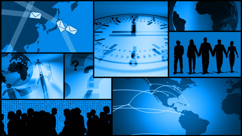 Business Communication, Time, Travel Montage