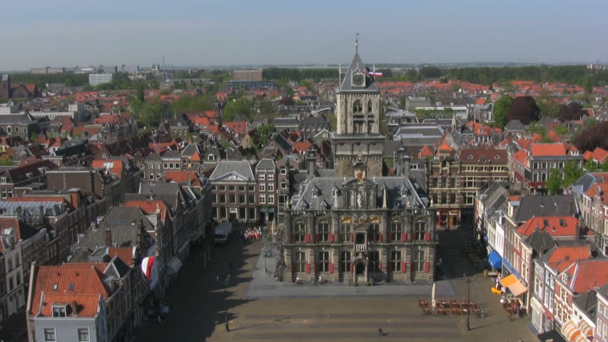 View from Nieuwe Kerk on Stadhuis, Delft, Netherlands