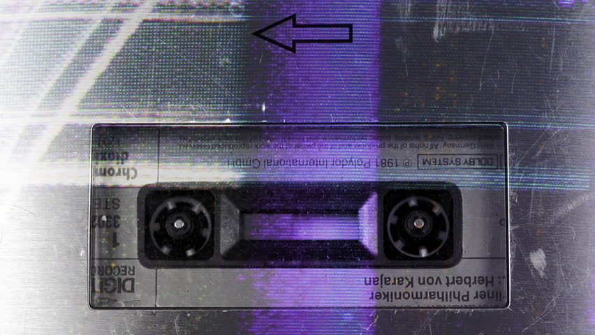 old music cassettes rewinding/fastforwarding