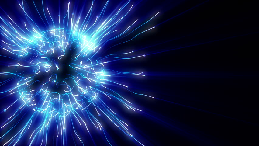Abstract blue plasma sphere