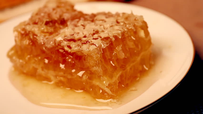 delicious honey on a plate