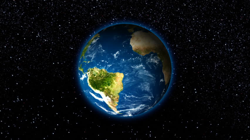HD - Zoom in earth (to the clouds from space)