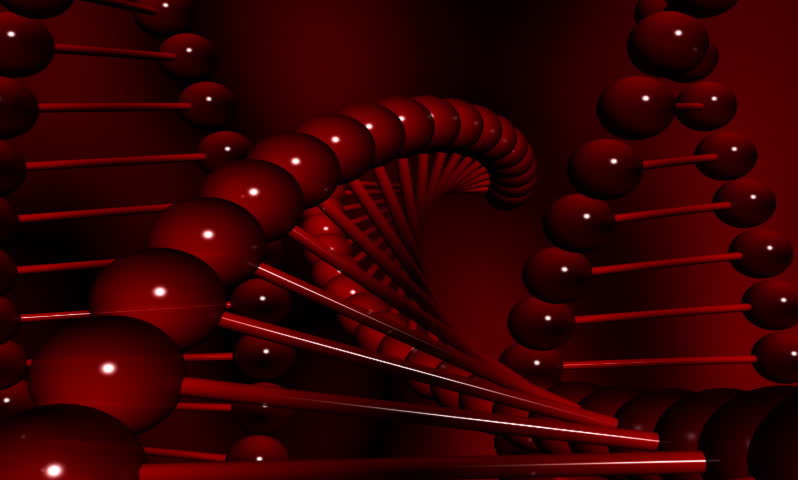 footage of a DNA model