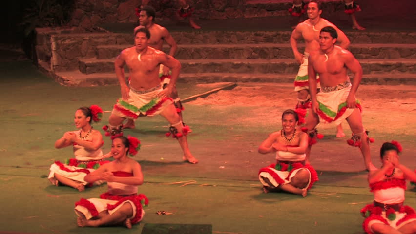 LAIE, OAHU, HAWAII CIRCA FEB 2008: BYU students perform at Polynesian Cultural Center to earn money for tuition and education. Hawaii's biggest tourist attraction Lair Hawaii
