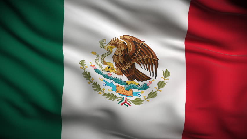Mexican Flag HD. Looped.