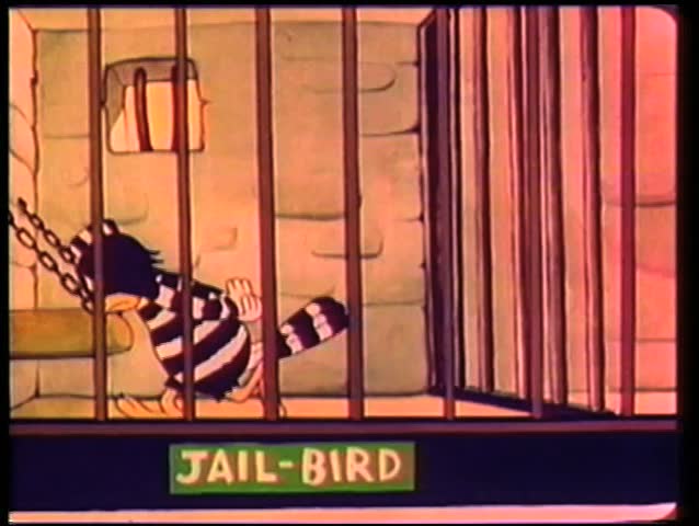 Cartoon jail bird