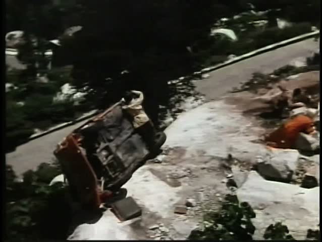 Stock Footage Car Crash Cliff Stock Footage Car Crash Cliff