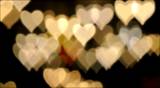 Heart bokeh in the dark night