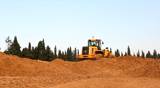 Heavy mining soil loader road vehicles truck digging Asphalt 