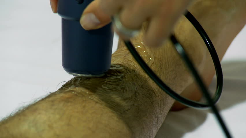 Sportsman on a treatment for injuries