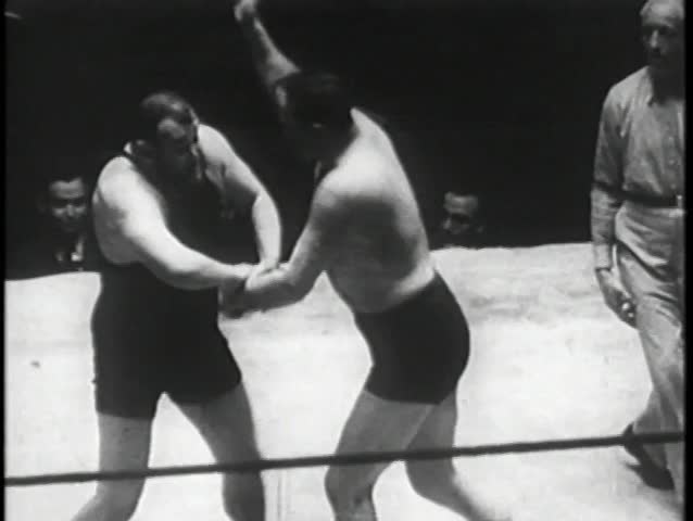 Wrestling match, New York City, 1930s