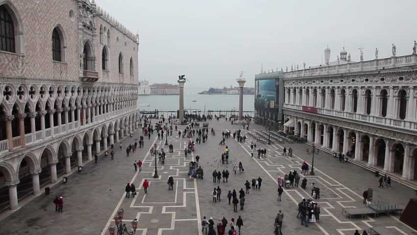 Top view of Piazza San Marco in Venice, Italy