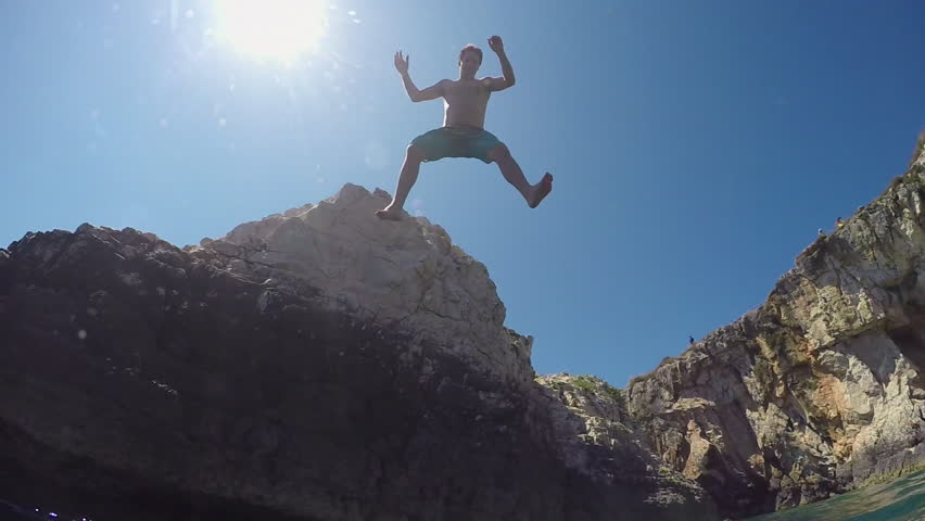 Nude Cliff Jumping Guys