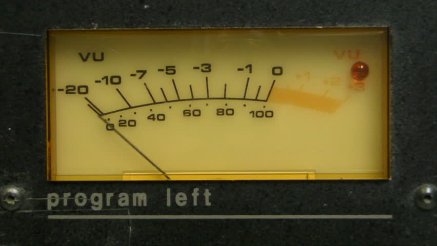 vu meter in radio station