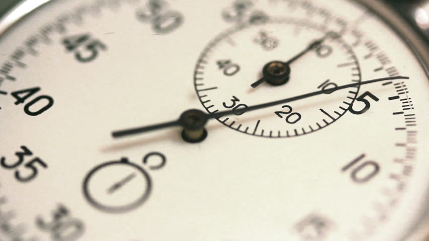 Stopwatch counts time - timelapse