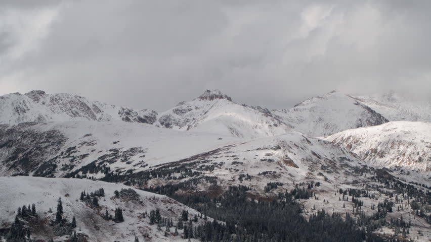 Mountain Snow Scene Timelapse