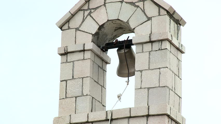 Church bell rings on holy day