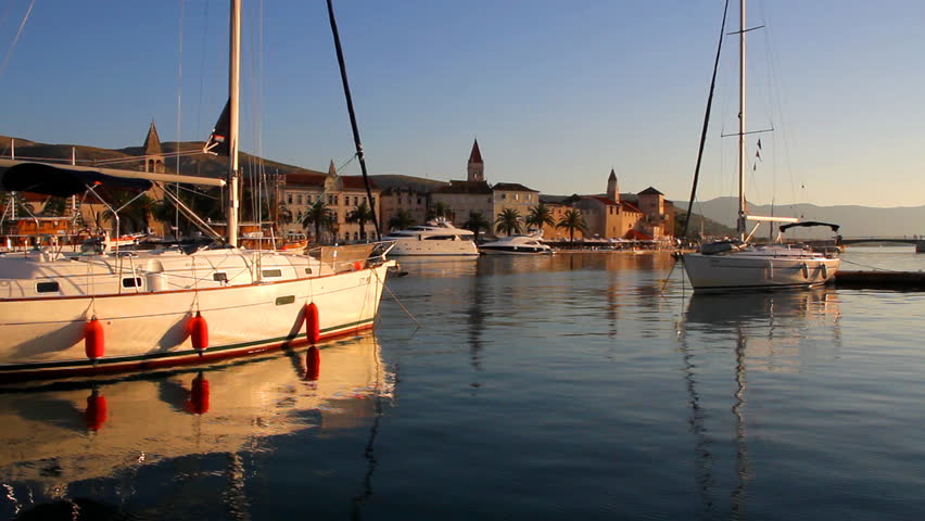 Trogir harbor, Dalmatia, Croatia, Europe