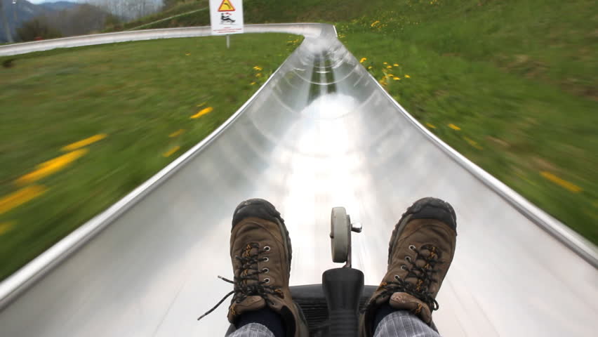 Sliding in the mountain