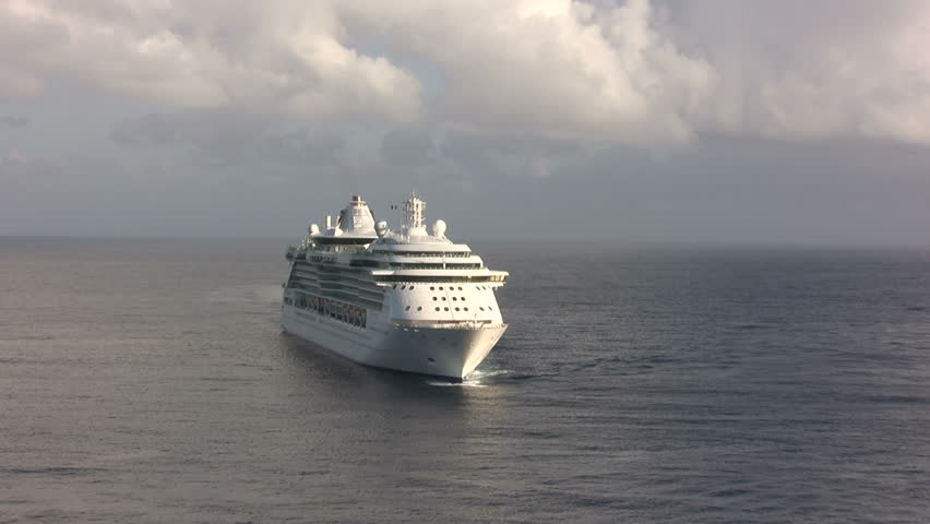 Ocean liner in open water