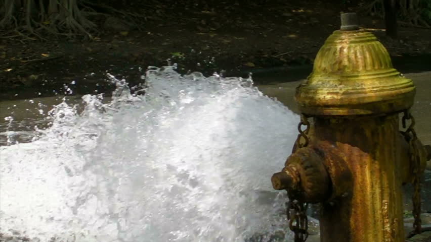 Open Fire Hydrant