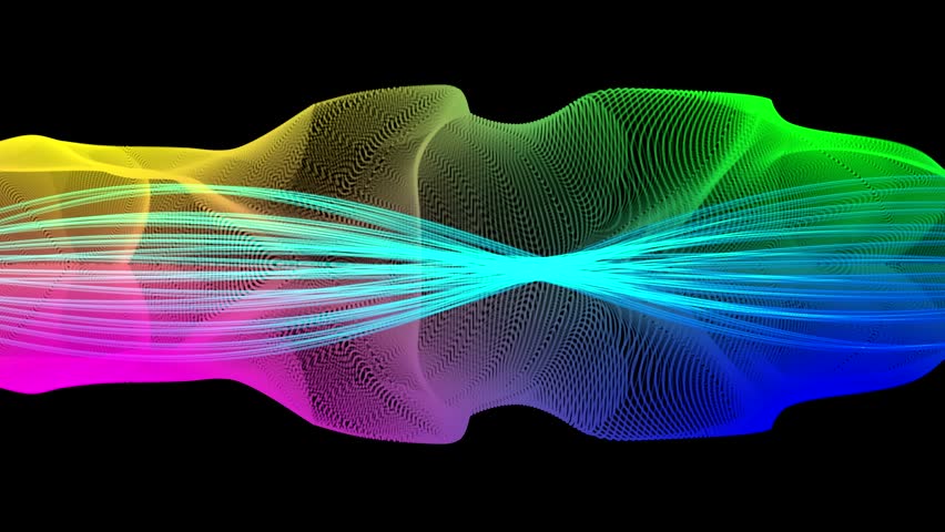 futuristic video animation with moving object and stripes