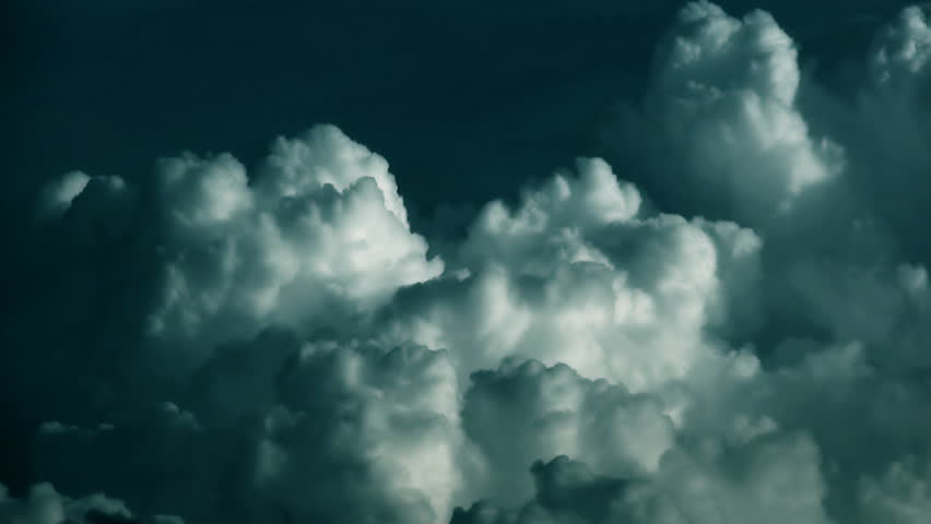 Stormy clouds time lapse with camera shake&boom