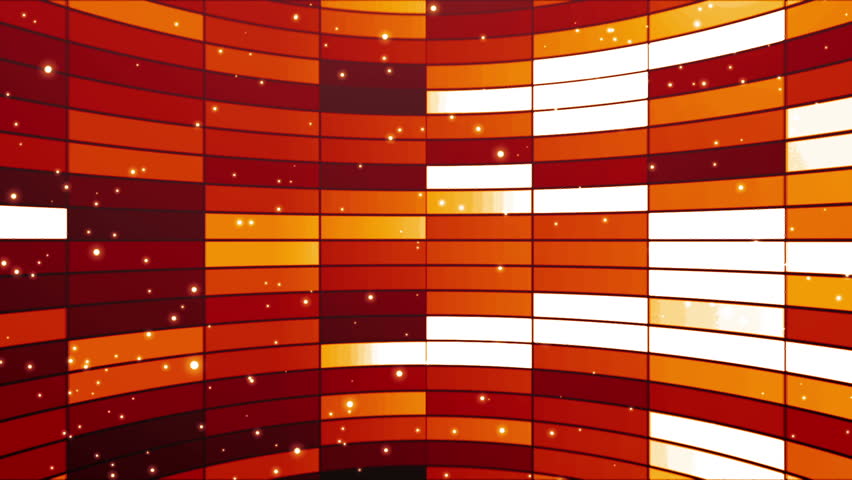 Red beautiful mosaic background with a fantastic element of the rotation of the camera