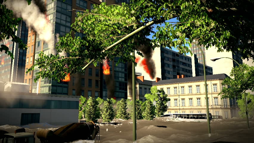Tsunami devastating city