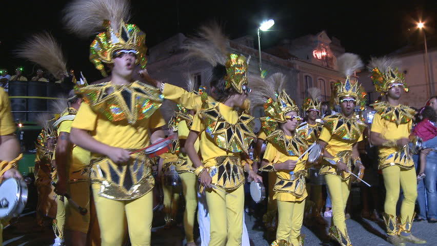 SESIMBRA, PORTUGAL - FEBRUARY 14: Brazilian Carnival event on February 14,  2010 in Sesimbra, Portugal. 