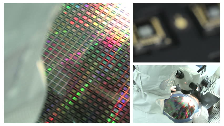 Montage Shots. Camera Sensor for Mobile Phone. 