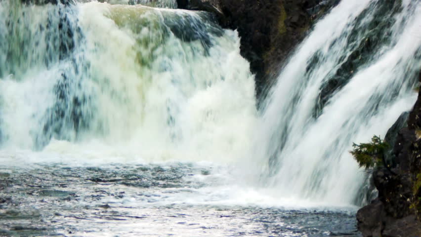 Waterfall Kivach in Karelia, Russia, the second most affluent waterfall in Europe