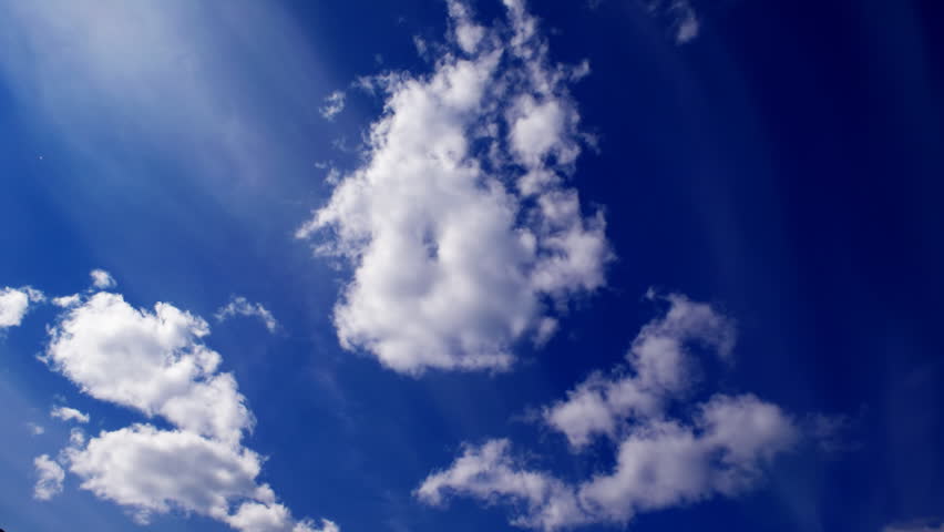 morphing clouds in sky on day timelapse