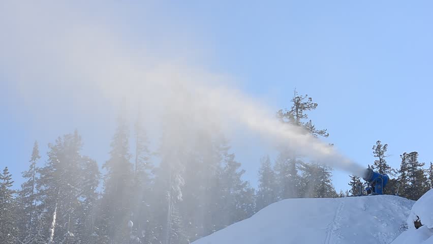 Snowmaking is the production of snow by forcing water and pressurized air