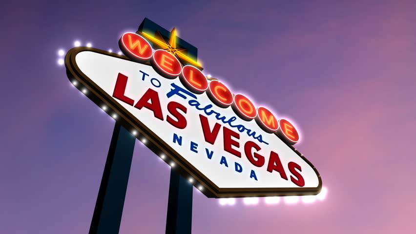 3D Animated "Welcome to fabulous Las Vegas" sign with neon and lights. Last frames are loopable. HD Version.