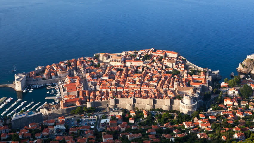 Early morning time lapse shot, Dubrovnik old city. Just before sunrise.