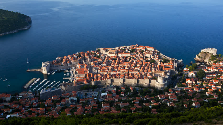Early morning time lapse shot, Dubrovnik old city. Just before sunrise.