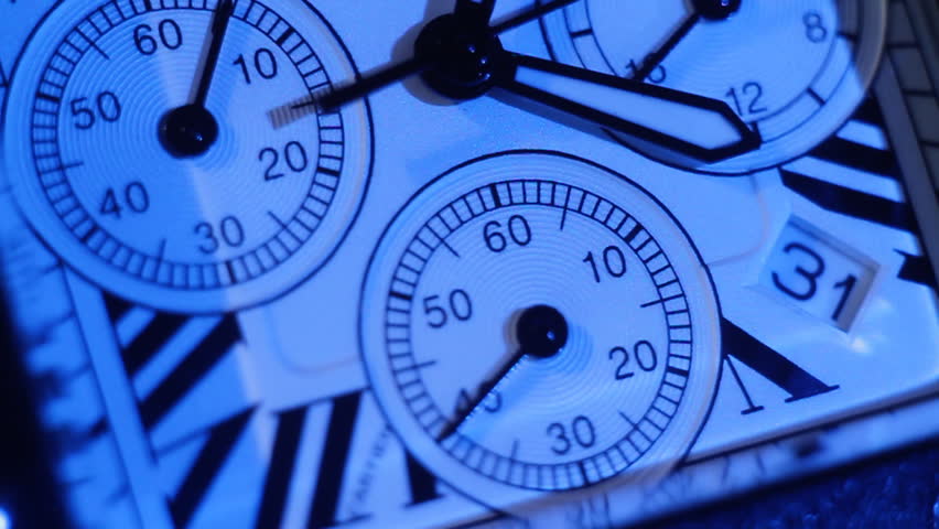 Chronograph. Clock in motion.