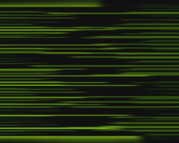 Glowing green bars advancing from the left and right