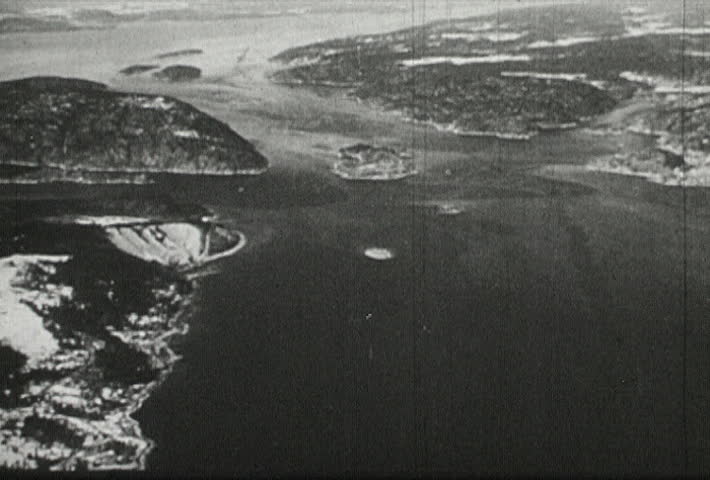 EUROPE - CIRCA 1942-1944: World War II, Aerial View Inlet