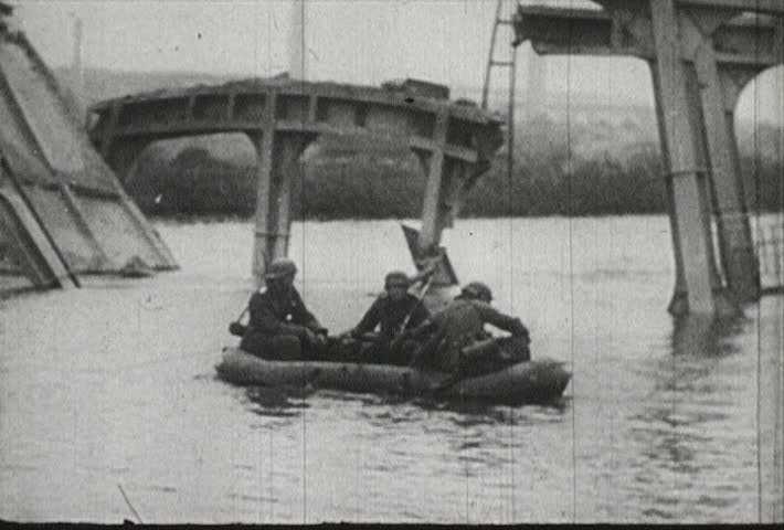 EUROPE - CIRCA 1942-1944: World War II, Nazi Soldiers Row to Shore