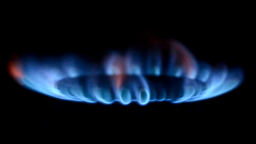 Gas burners in the kitchen oven