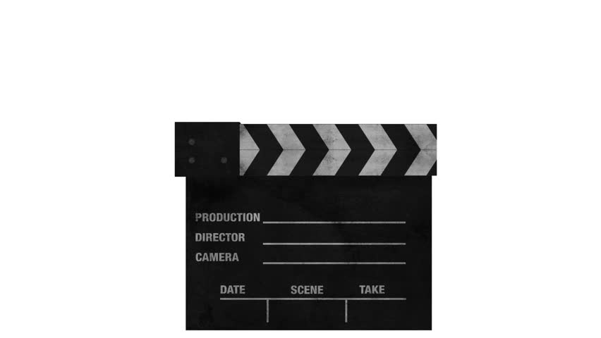 Clapper board with alpha matte