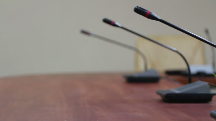 microphone in a conference room