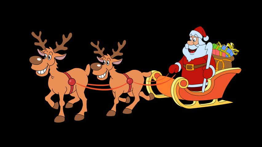 christmas sleigh with 2 reindeer and santa claus 25 fps 4k stock video clip - Christmas Pictures With Santa 2 christmas sleigh with 2 reindeer and santa claus 25 fps 4k stock video clip - Christmas Pictures With Santa 2