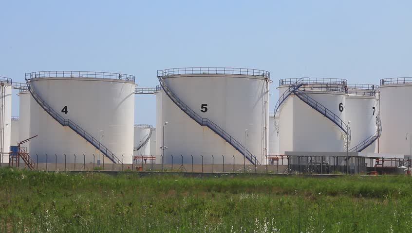 Oil storage tanks in Antalya, Turkey