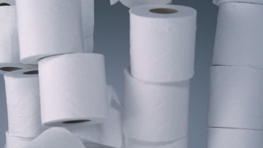 Tower toilet paper rolls collapsing